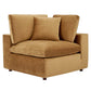 Modway Commix Modular Sofa Loveseat Cognac Performance Velvet MDY-EEI-4816-COG