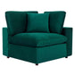 Modway Commix Modular Sofa Loveseat Green Performance Velvet MDY-EEI-4816-GRN