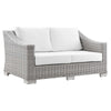 Conway Outdoor Patio Wicker Rattan Loveseat by Modway| White