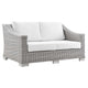 Conway Outdoor Patio Wicker Rattan Loveseat by Modway| White