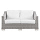 Conway Outdoor Patio Wicker Rattan Loveseat by Modway| White
