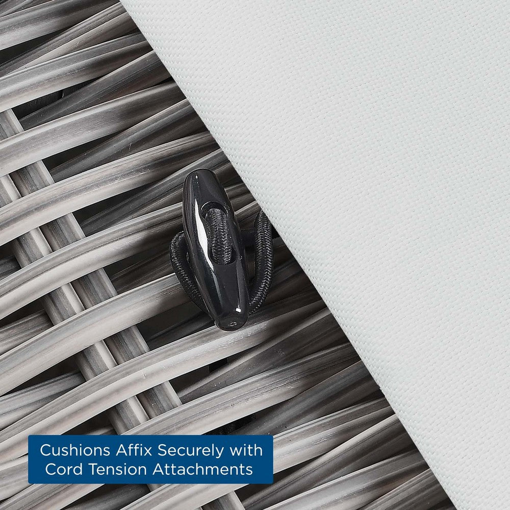 Conway Outdoor Patio Wicker Rattan Loveseat by Modway| White