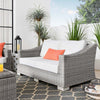 Conway Outdoor Patio Wicker Rattan Loveseat by Modway| White