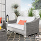 Conway Outdoor Patio Wicker Rattan Loveseat by Modway| White