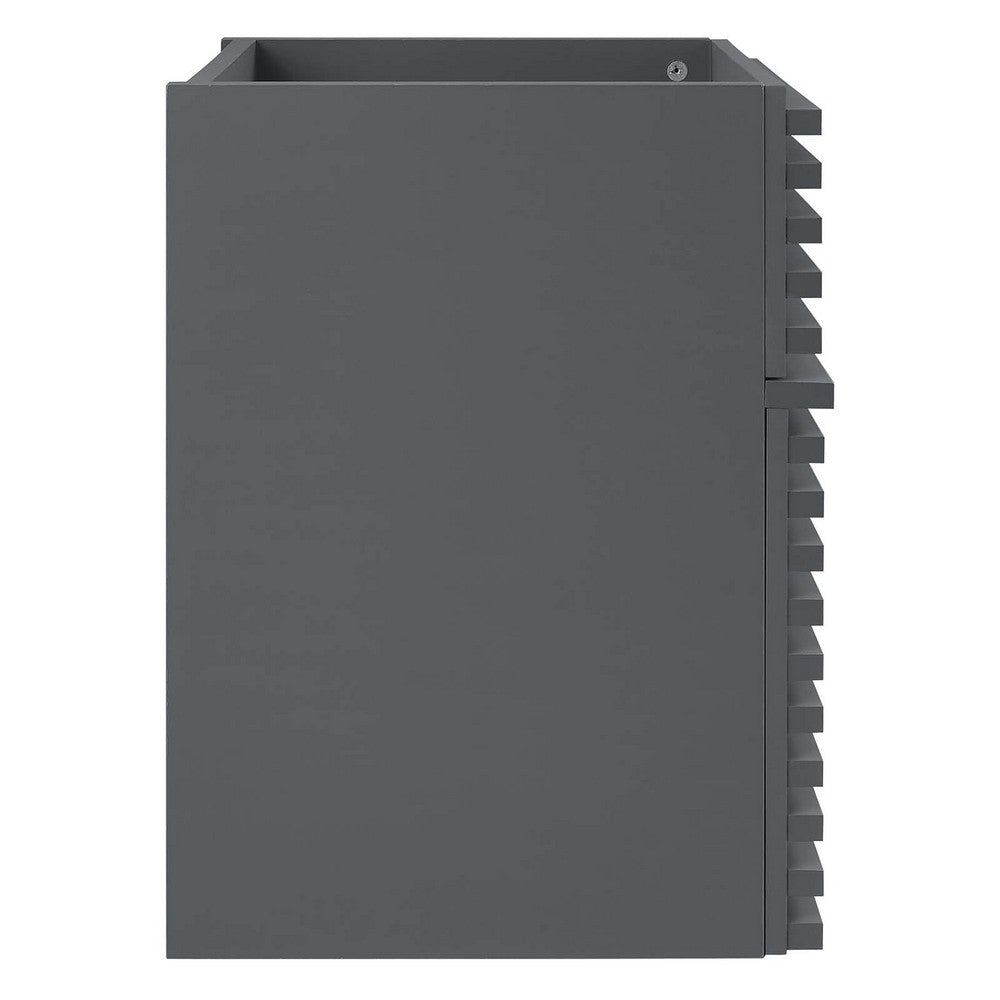 Render 18" Wall-Mount Bathroom Vanity Cabinet (Sink Basin Not Included) by Modway| Gray