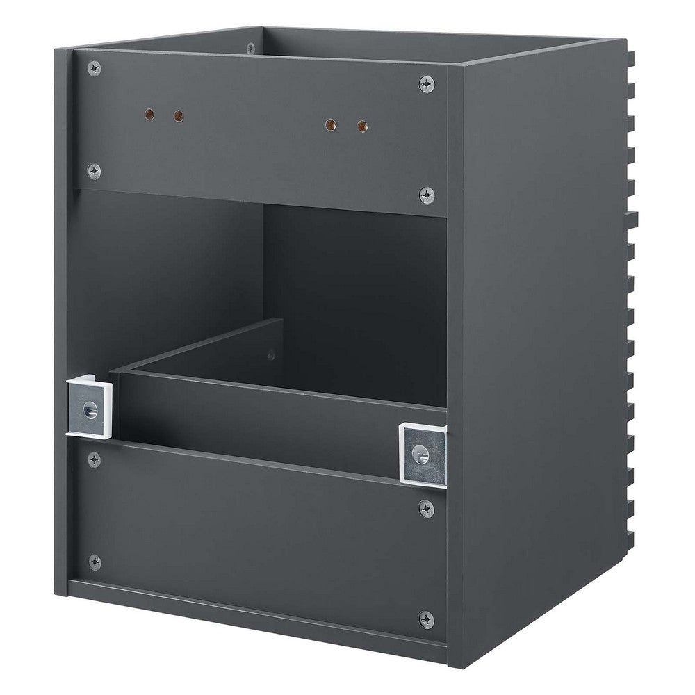 Render 18" Wall-Mount Bathroom Vanity Cabinet (Sink Basin Not Included) by Modway| Gray