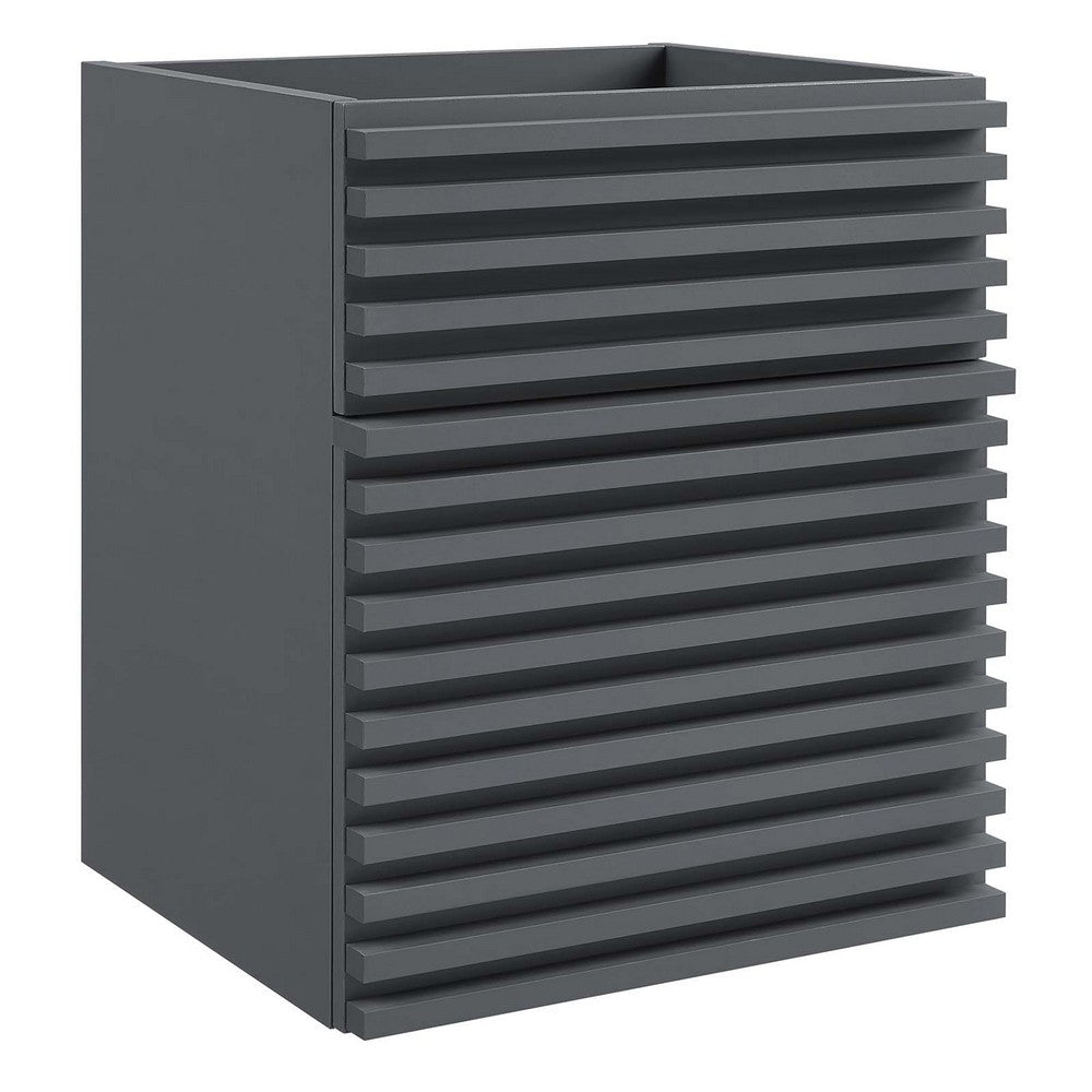 Render 18" Wall-Mount Bathroom Vanity Cabinet (Sink Basin Not Included) by Modway| Gray