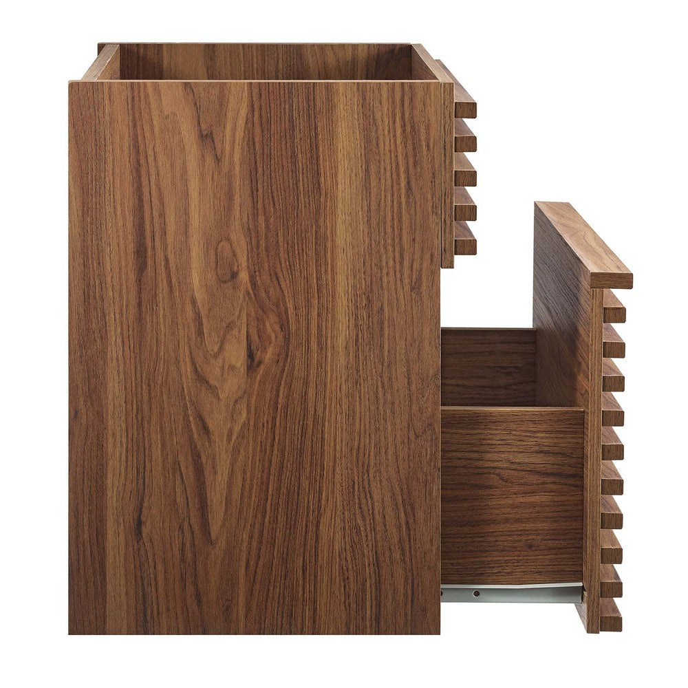 Modway Render 18’’ Wall-Mount Bathroom Vanity in Walnut-Sink Basin Not Included 18 Inch MDY-EEI-4848-WAL