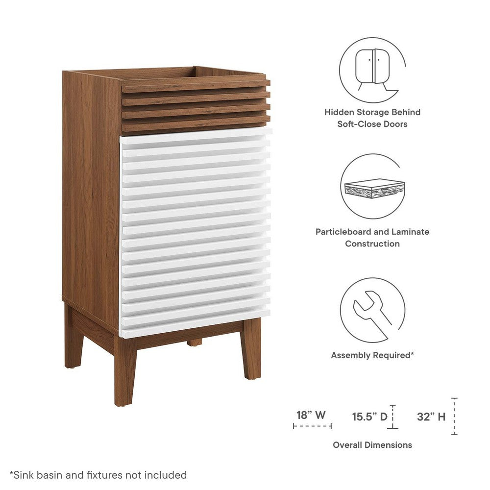 Render 18" Bathroom Vanity Cabinet (Sink Basin Not Included) by Modway| Brown