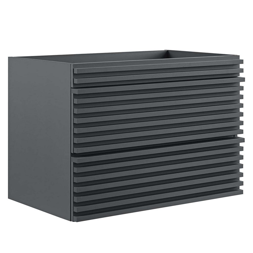 Render 30" Wall-Mount Bathroom Vanity Cabinet (Sink Basin Not Included) by Modway| Gray