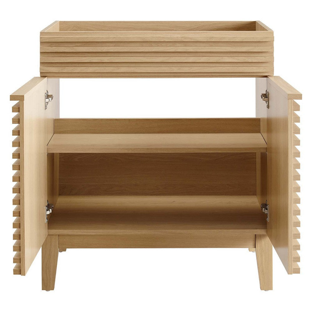 Modway Render 30’’ Bathroom Vanity in Oak-Sink Basin Not Included 30 Inch