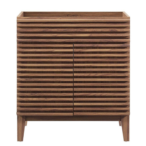 Modway Render 30" Bathroom Vanity in Walnut-Sink Basin Not Included, 30 Inch