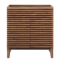 Modway Render 30" Bathroom Vanity in Walnut-Sink Basin Not Included, 30 Inch