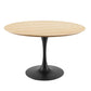 Modway Lippa Dining Table, 48", Black Natural