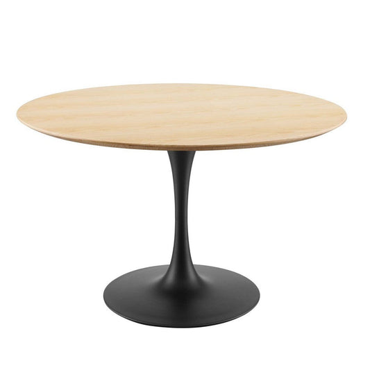 Modway Lippa Dining Table, 48", Black Natural