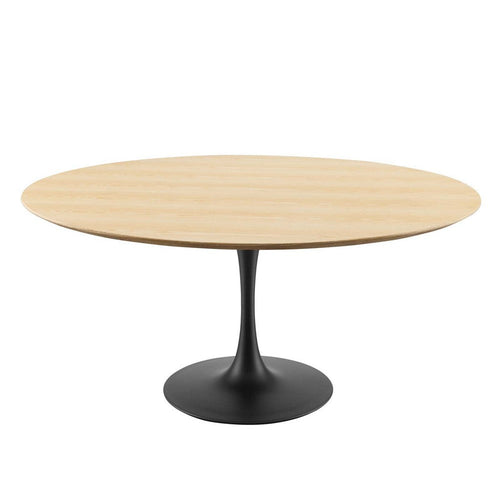 Modway Lippa Dining Table, 60", Black Natural