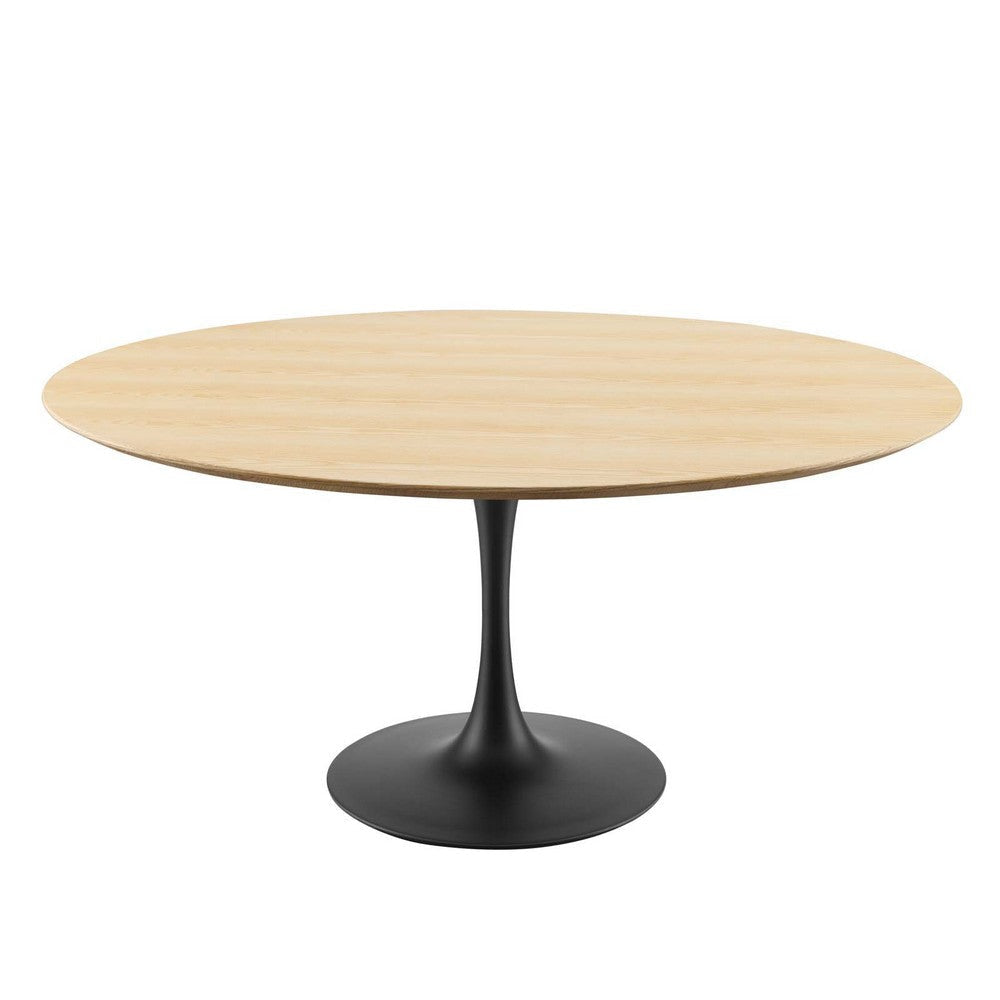 Modway Lippa Dining Table, 60", Black Natural