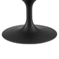 Modway Lippa Round 36’’ Wood Grain Mid-Century Modern Coffee Table MDY-EEI-4882-BLK-NAT