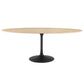 Modway Lippa Dining Table, 78", Black Natural