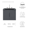 Vitality 24" Bathroom Vanity Cabinet (Sink Basin Not Included) by Modway| Gray