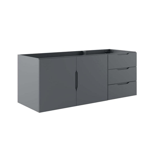 Modway Vitality 48" Double or Single Sink Compatible (Not Included) Bathroom Vanity Cabinet, 48 Inch,Grey