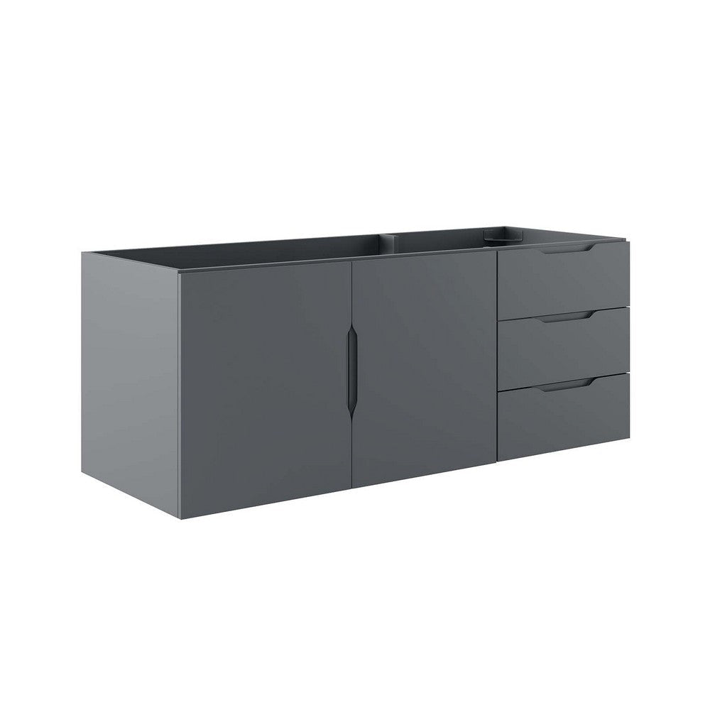 Modway Vitality 48" Double or Single Sink Compatible (Not Included) Bathroom Vanity Cabinet, 48 Inch,Grey