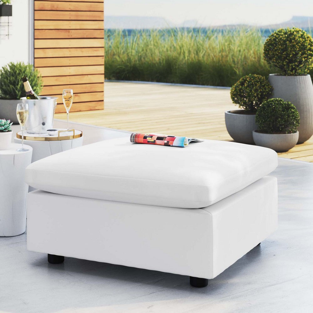 Commix SunbrellaÂ® Outdoor Patio Ottoman by Modway| White