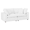 Modway Commix Modular Sofa, Loveseat, White Vegan Leather