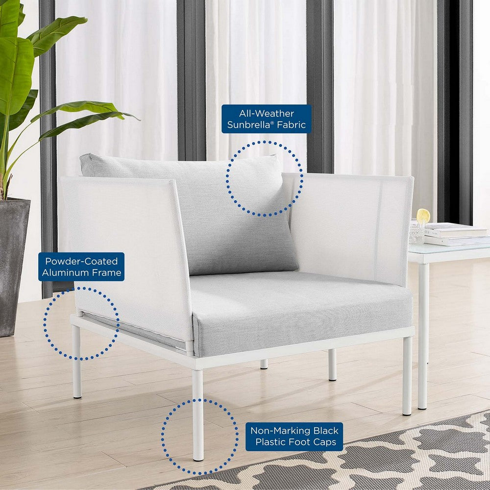 Harmony Sunbrella® Outdoor Patio Aluminum Armchair by Modway| Gray