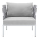 Modway EEI-4956-GRY-GRY Harmony Outdoor Patio Aluminum Armchair Gray Gray MDY-EEI-4956-GRY-GRY