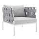 Modway EEI-4956-GRY-GRY Harmony Outdoor Patio Aluminum Armchair, Gray Gray