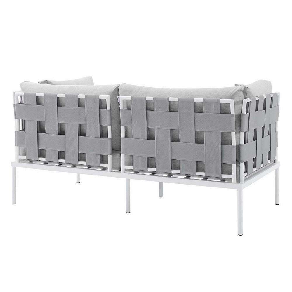 Harmony Sunbrella® Outdoor Patio Aluminum Loveseat - No Shipping Charges