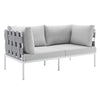 Harmony Sunbrella® Outdoor Patio Aluminum Loveseat - No Shipping Charges