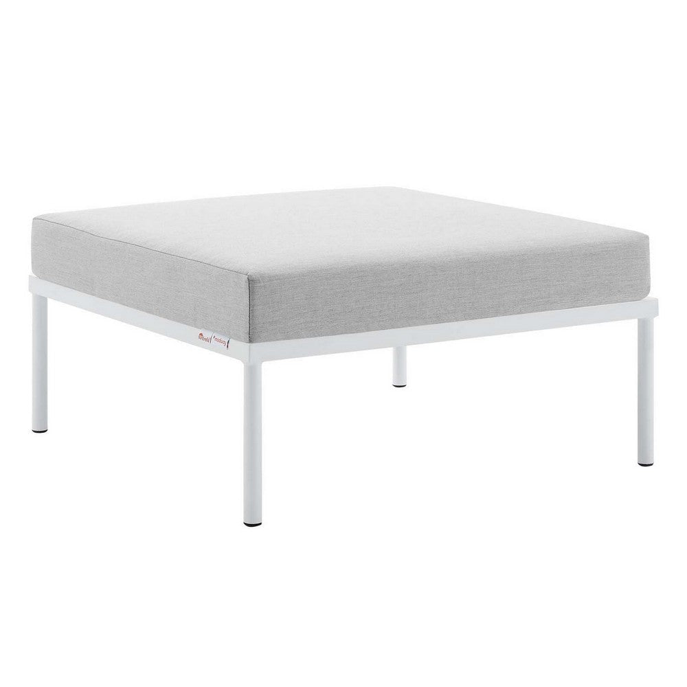 Modway EEI-4969-GRY Harmony Outdoor Patio Aluminum Ottoman, Gray Gray