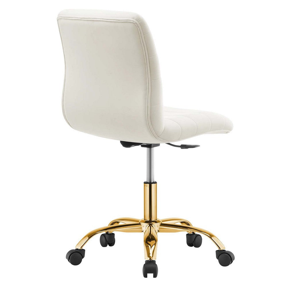 Ripple Armless Performance Velvet Office Chair MDY-EEI-4972-GLD-DUS