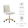 Ripple Armless Performance Velvet Office Chair MDY-EEI-4972-GLD-DUS