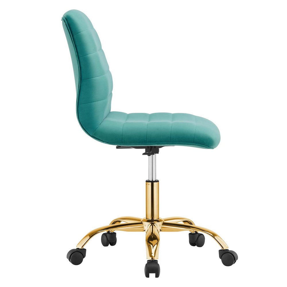 Ripple Armless Performance Velvet Office Chair  - No Shipping Charges