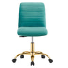 Ripple Armless Performance Velvet Office Chair MDY-EEI-4972-GLD-DUS