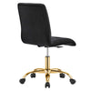 Modway Prim Armless Performance Velvet Office Chair MDY-EEI-4973-GLD-BLK