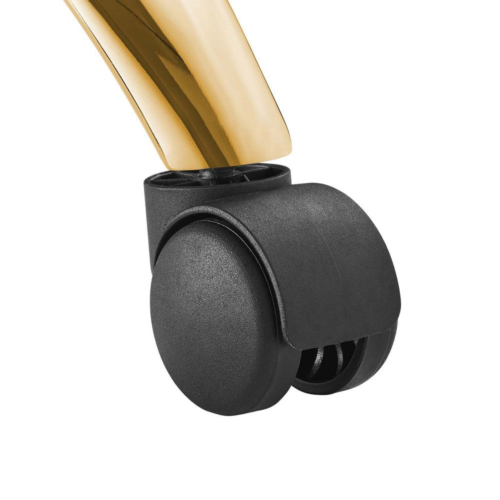 Modway Prim Armless Performance Velvet Office Chair MDY-EEI-4973-GLD-BLK