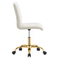 Prim Armless Performance Velvet Office Chair  - No Shipping Charges