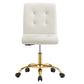 Prim Armless Performance Velvet Office Chair MDY-EEI-4973-GLD-DUS