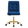 Prim Armless Performance Velvet Office Chair MDY-EEI-4973-GLD-DUS