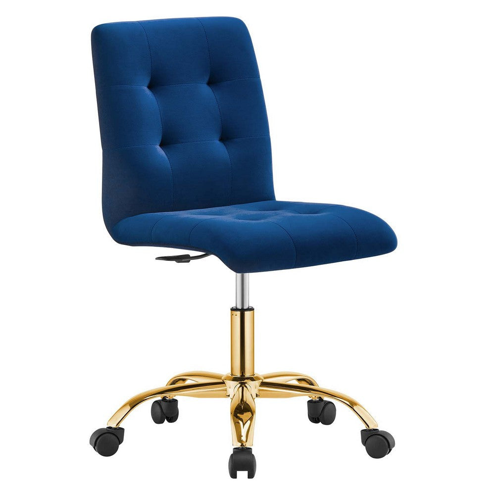 Prim Armless Performance Velvet Office Chair MDY-EEI-4973-GLD-DUS