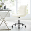 Ripple Armless Vegan Leather Office Chair - No Shipping Charges MDY-EEI-4974-BLK-WHI