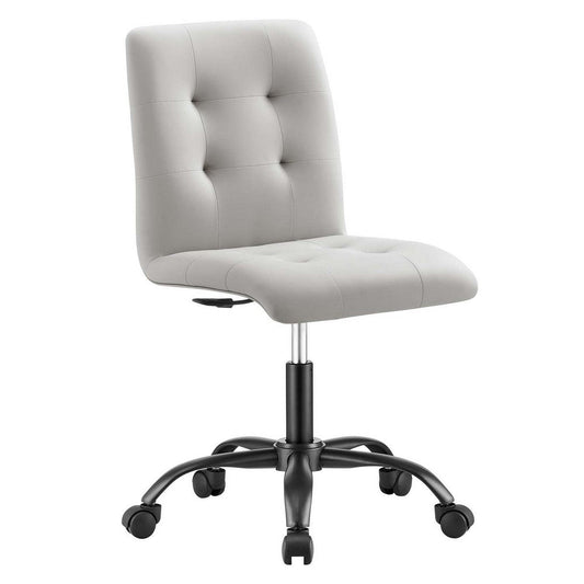 Prim Armless Vegan Leather Office Chair  - No Shipping Charges