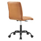 Prim Armless Vegan Leather Office Chair MDY-EEI-4975-BLK-TAN