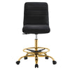 Ripple Armless Performance Velvet Drafting Chair  - No Shipping Charges