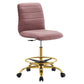 Ripple Armless Performance Velvet Drafting Chair