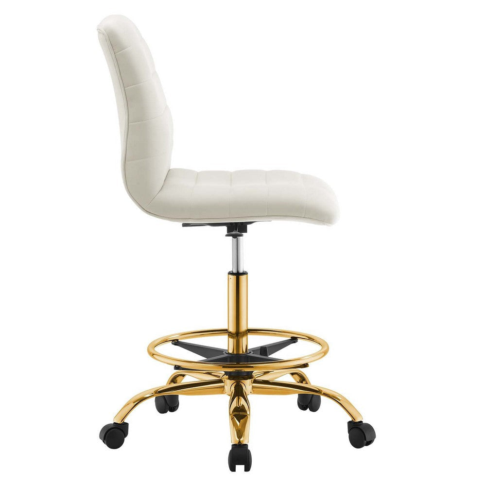 Modway Ripple Armless Performance Velvet Drafting Chair MDY-EEI-4976-GLD-GRY